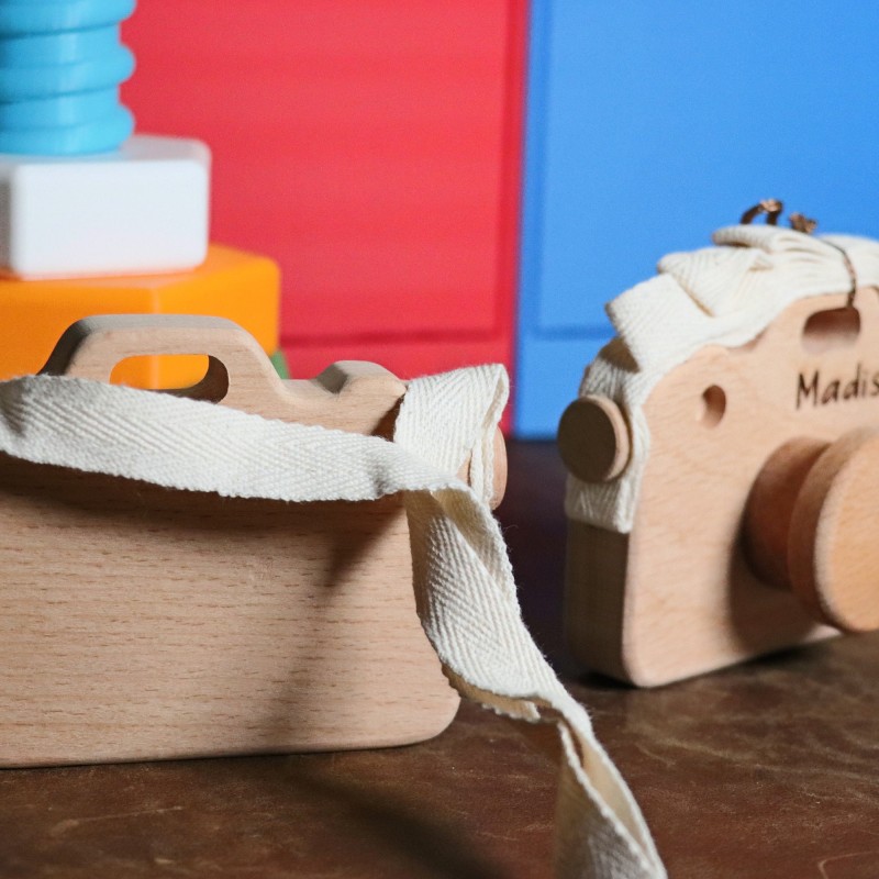 WOODEN CAMERA TOY, Kids Gift for Christmas, Toys for Toddlers, Montessori, Sensory, 1st Birthday Gift, Sensory Toys, Handcrafted Gifts