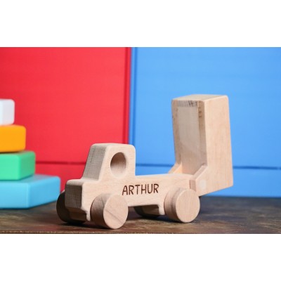 Wooden Dump TRUCK With Name, Dump Truck Toy, Garbage Truck Toy for Boys, WOODEN TOY, Toy Car Gift